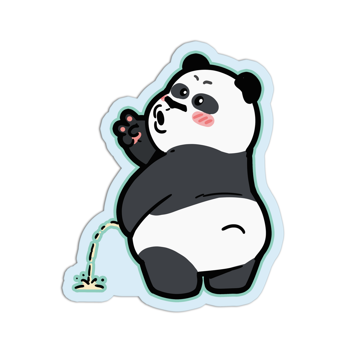 Panda Taking a Break - Cute Pandas Stickers - The Stkr Store