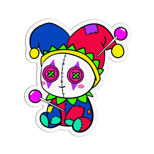 Jester Clown - Cute Voodoo Dolls Sticker