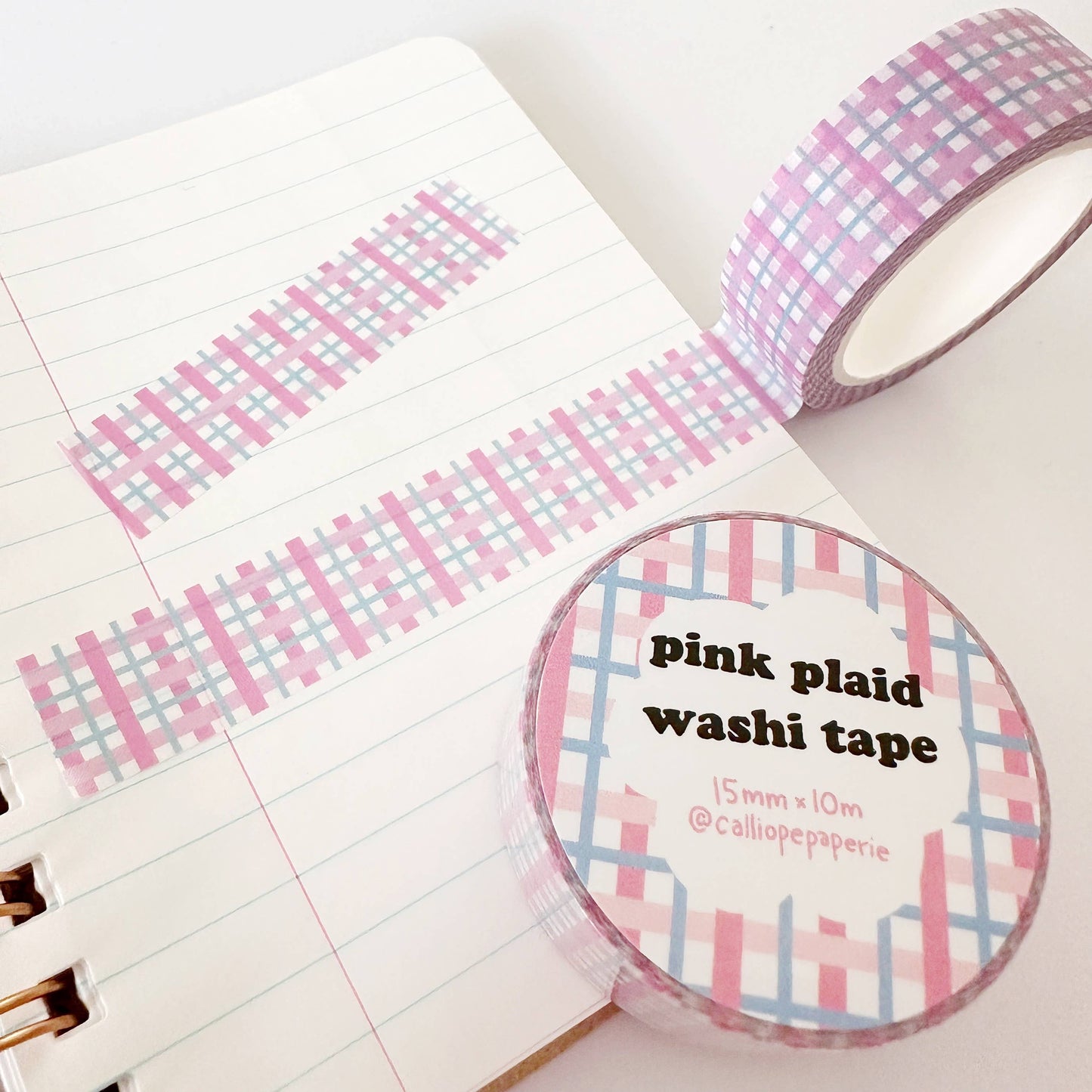 Pink Plaid Washi Tape