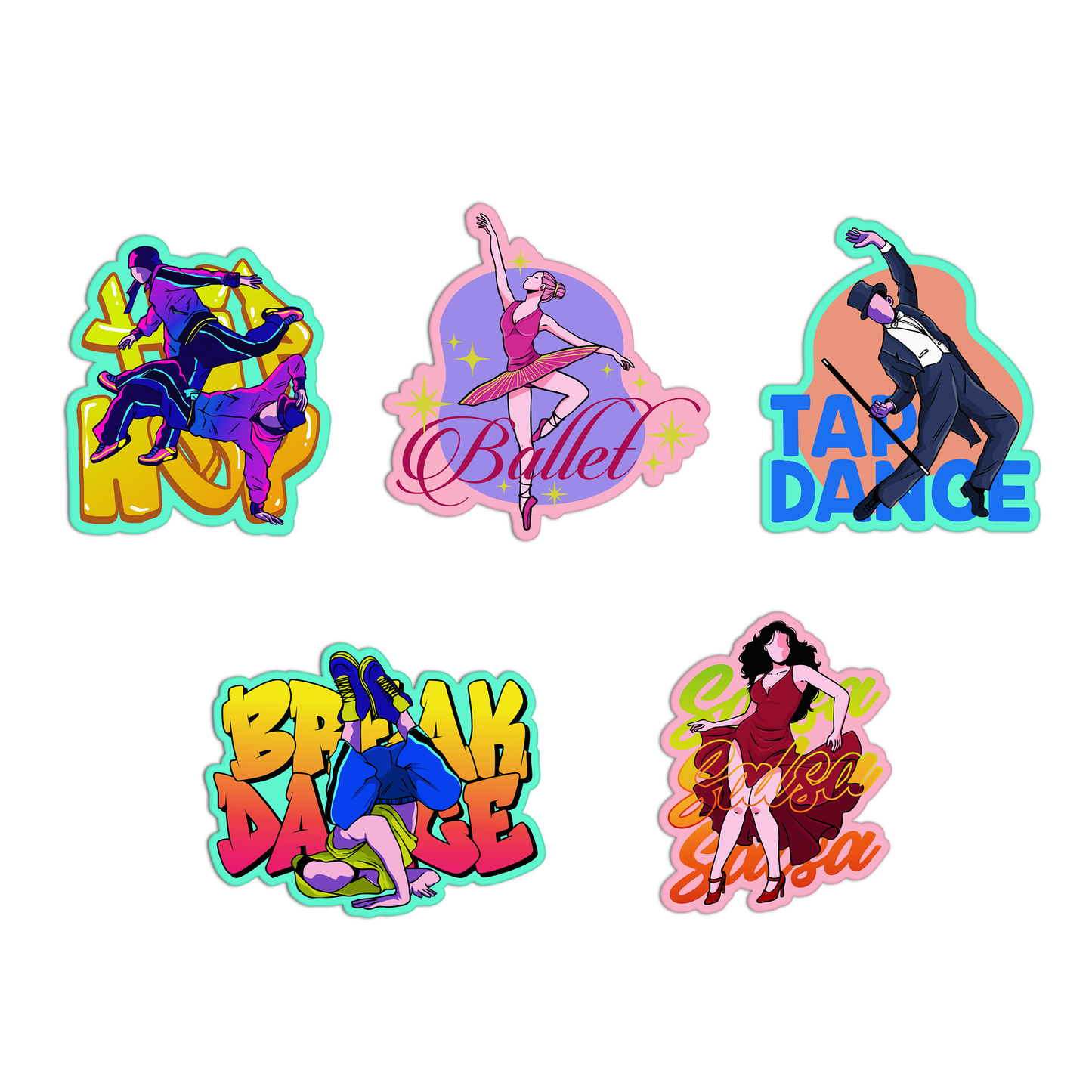 Dance Stickers Sheet