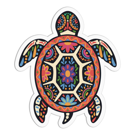 Sea Turtle Day Of The Dead Sticker