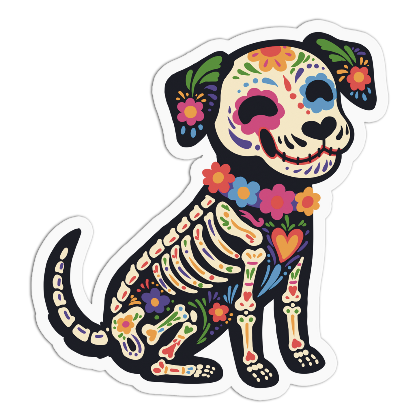 Happy Dog Day Of The Dead Sticker