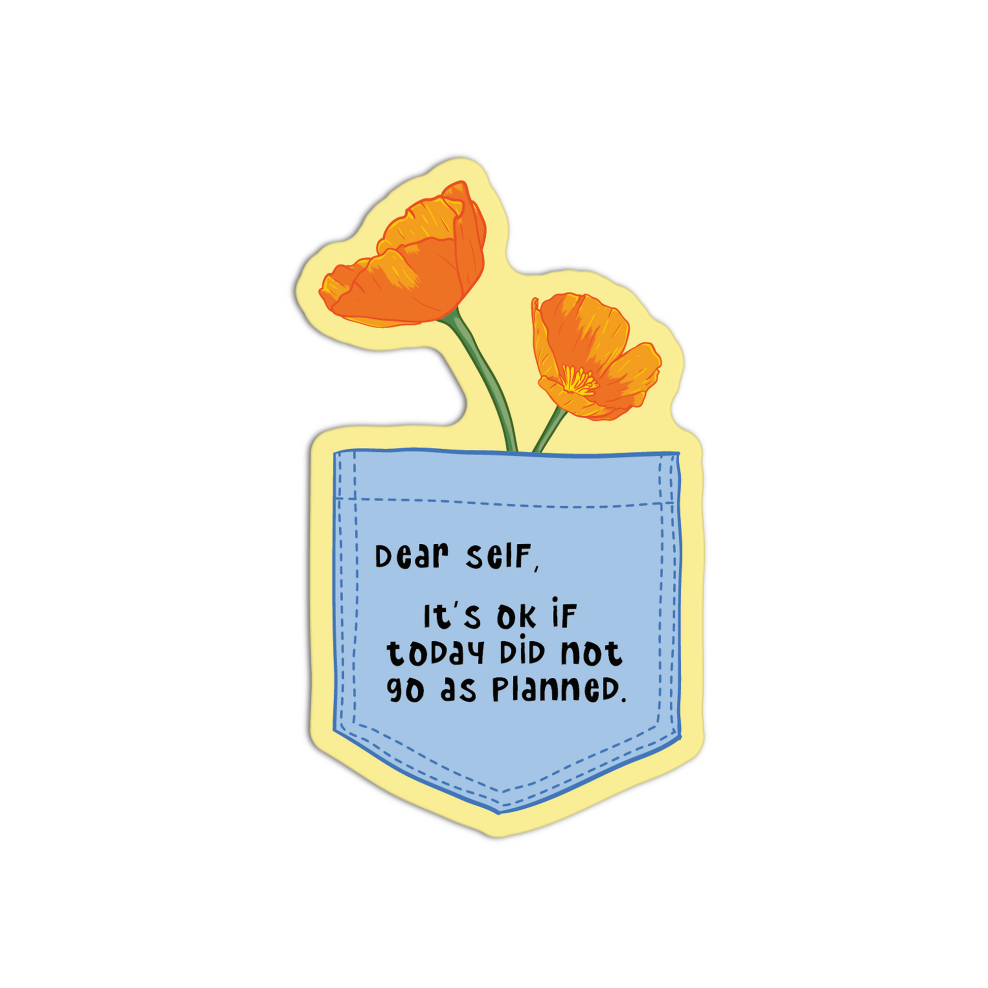 Dear Self California Poppy Stickers