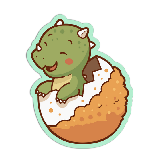 Dino Eggshell Hatchling - Dinosaur Sticker