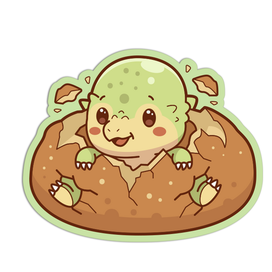 Dino Nugget Hatchling - Dinosaur Sticker