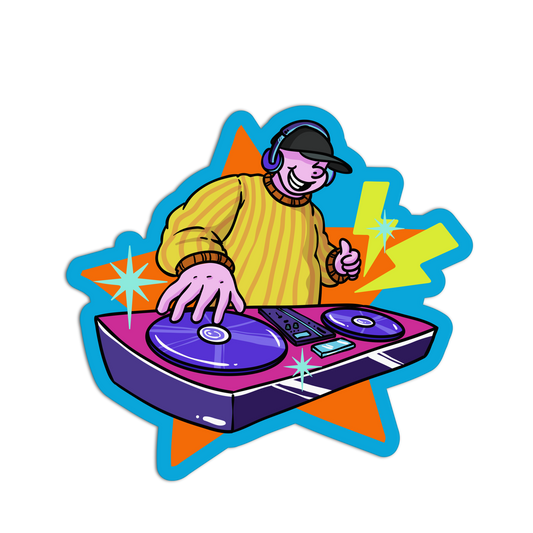 DJ Set Textured Stickers