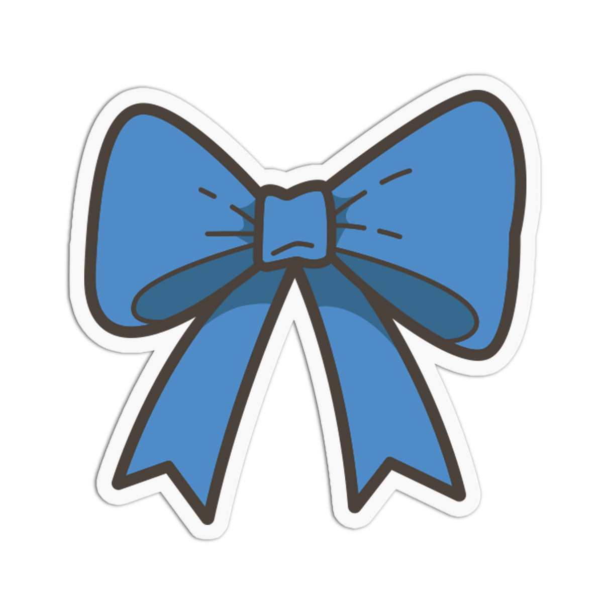 Blue Ribbon Bow Dog Accessories Sticker