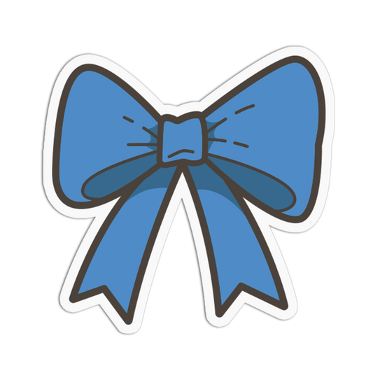 Blue Ribbon Bow Dog Accessories Sticker