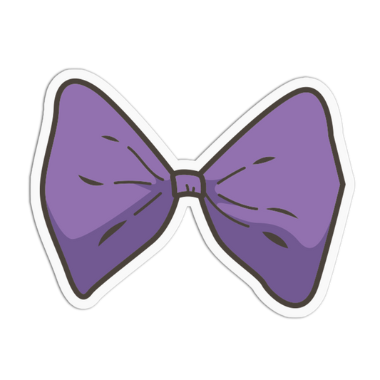 Purple Bow Tie Dog Accessories Sticker