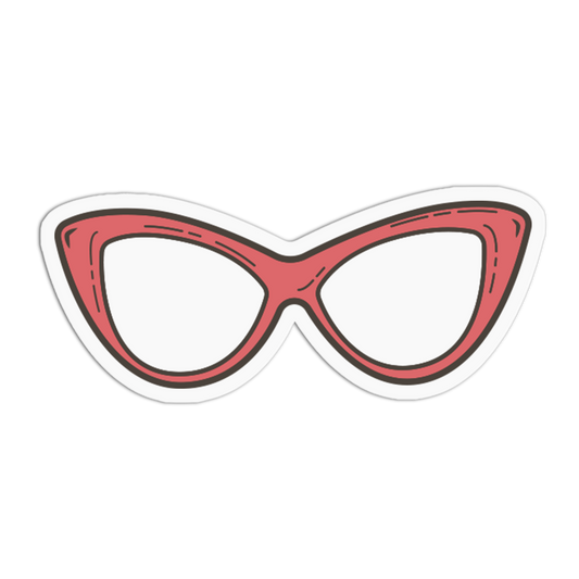 Pink Cat Glasses Dog Accessories Sticker