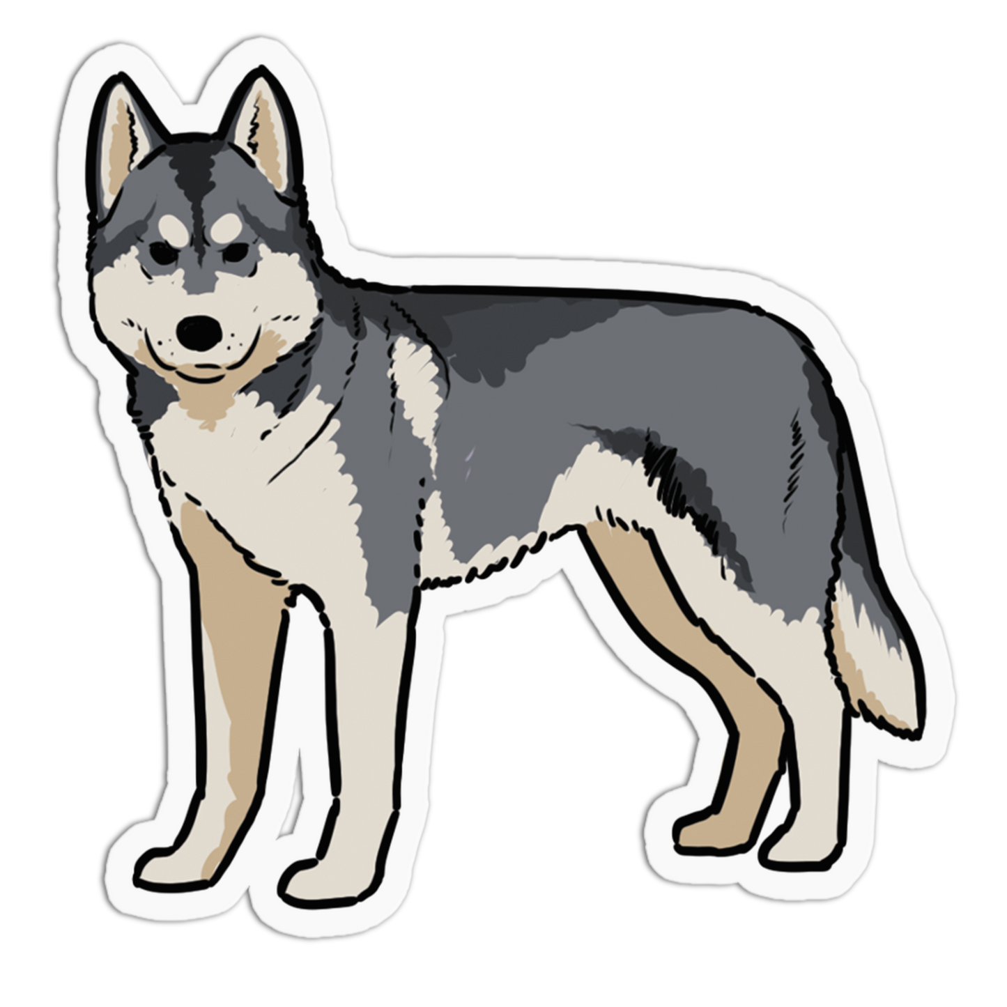 Siberian Husky Dogs Stickers