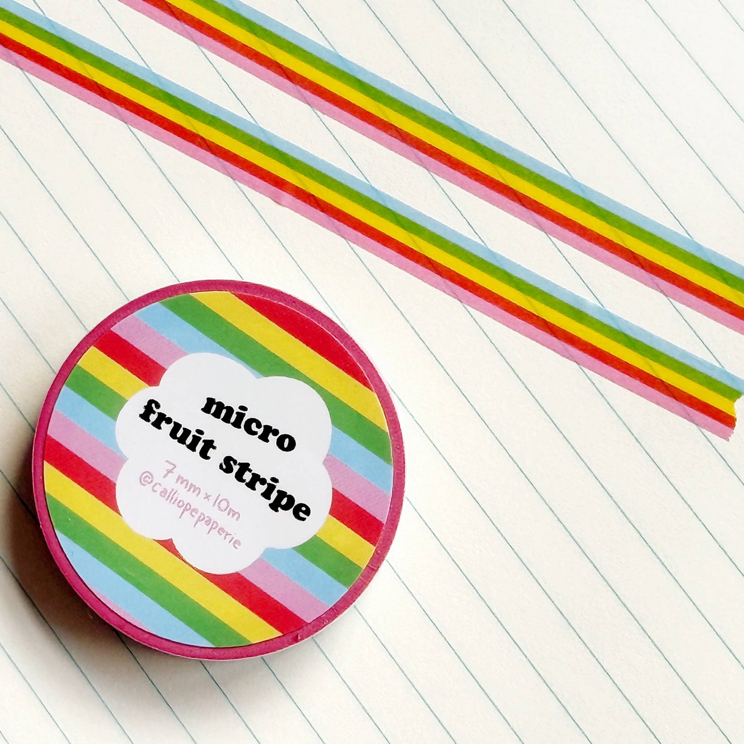 Micro Fruit Stripe Narrow Washi Tape