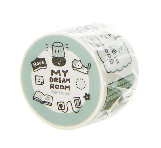 Roll of decorative tape with 'My Dream Room' design on a white background