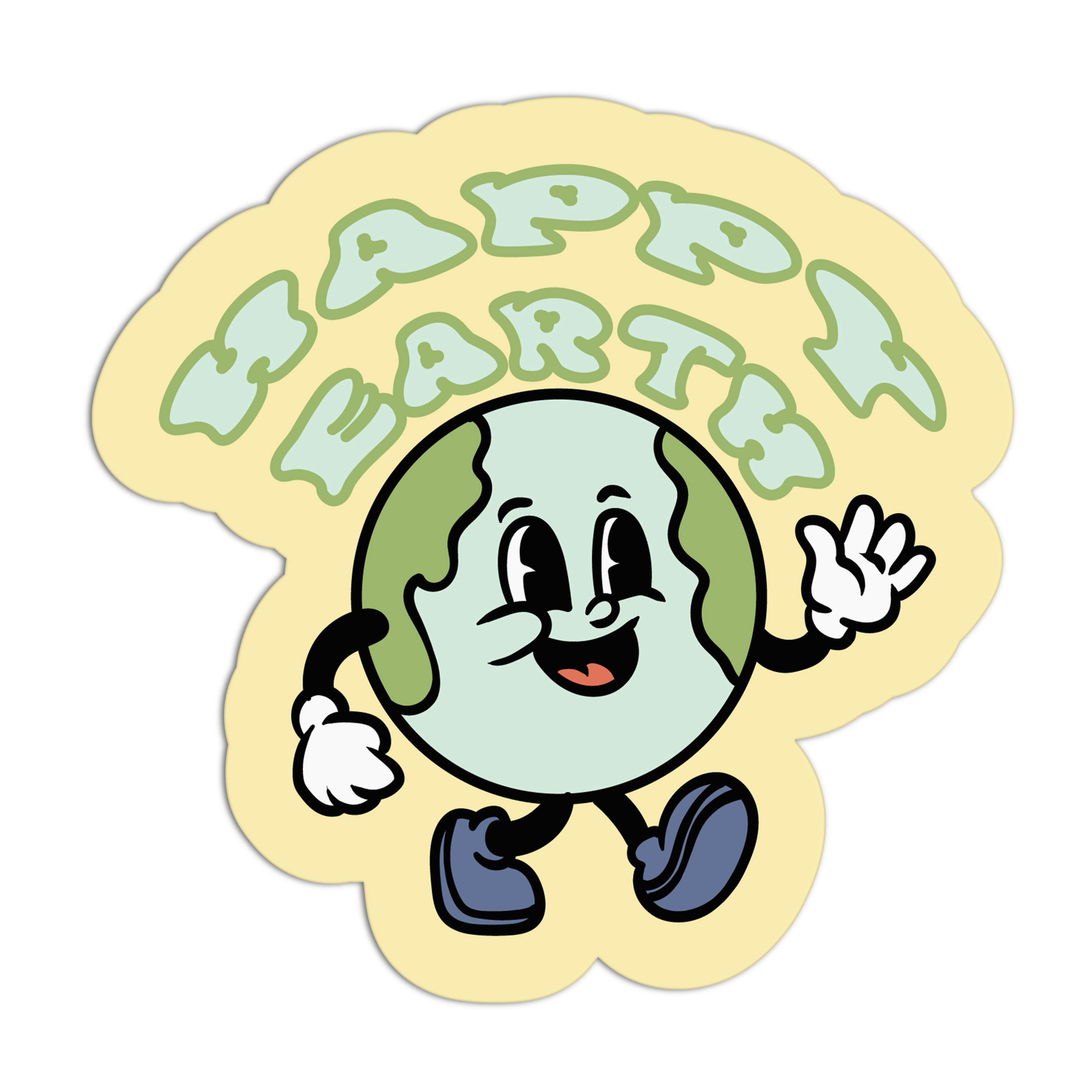 Happy Earth Greeting Earth Day Sticker – The Stkr Store