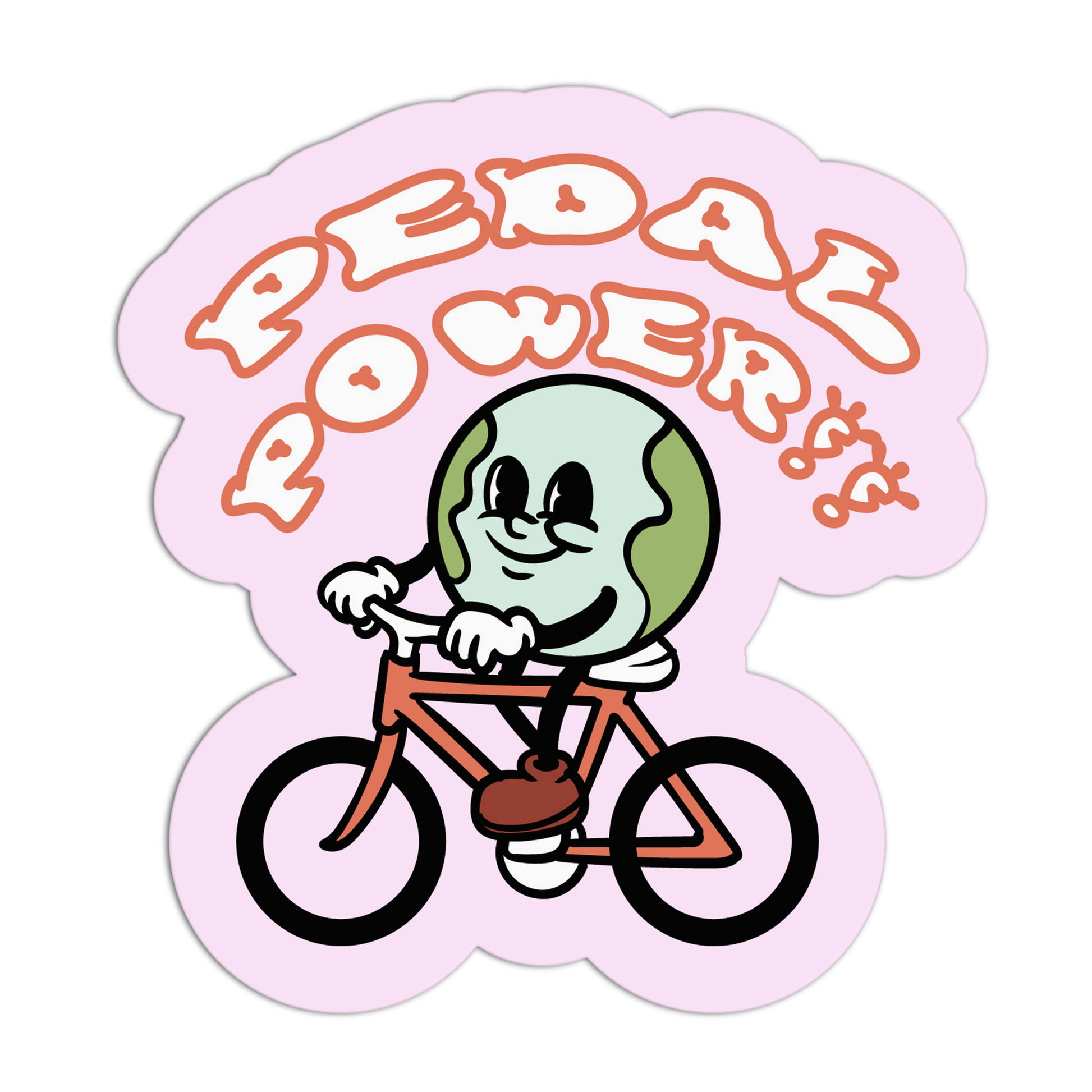 Pedal Power Earth Day Sticker - The Stkr Store