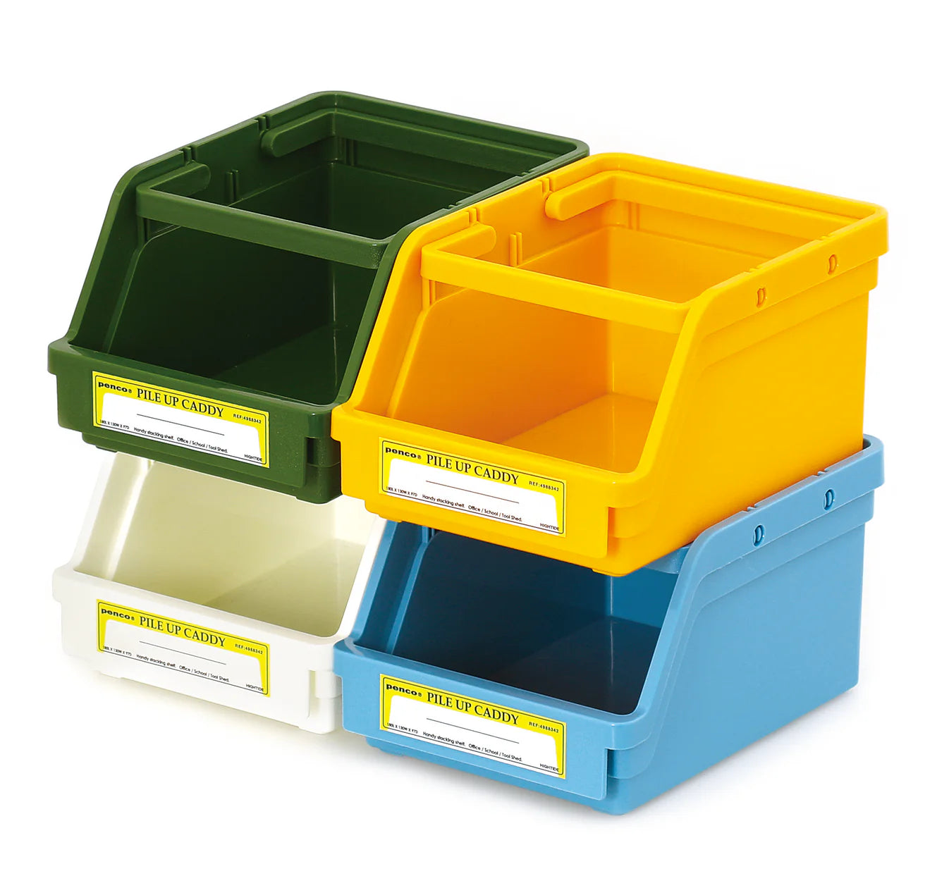 Stacked empty storage caddy