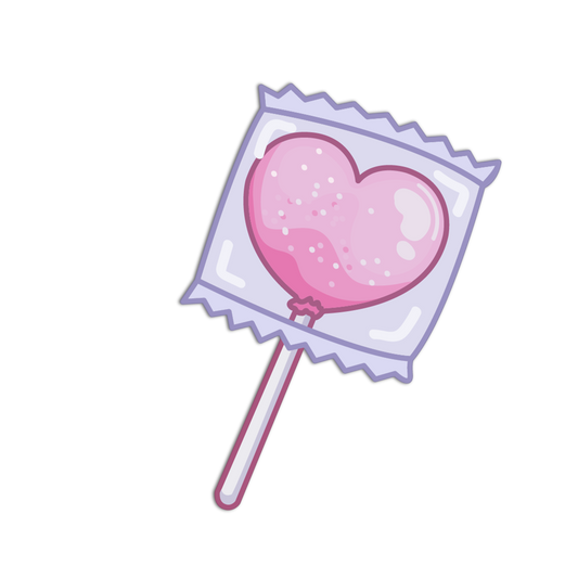 Heart-Pop Wrapper - Entry Candies Sticker - The Stkr Store