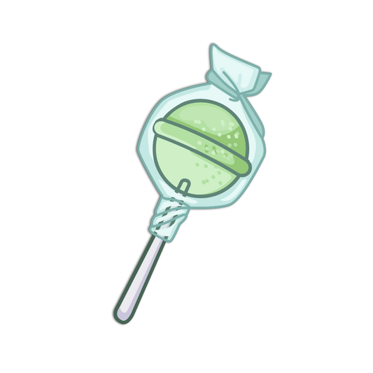 Minty Green Wrapped Pop - Entry Candies Sticker - The Stkr Store