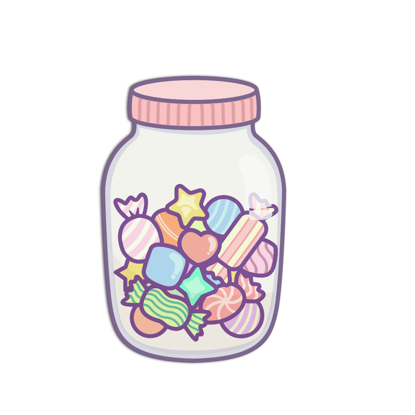 Starry Sweet Jar - Entry Candies Sticker - The Stkr Store