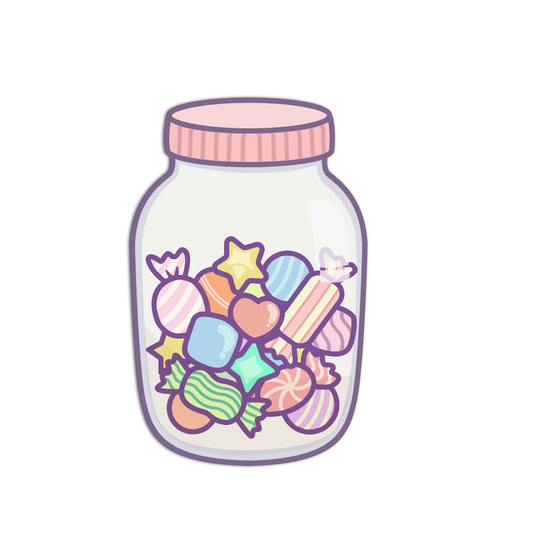 Starry Sweet Jar - Entry Candies Sticker - The Stkr Store