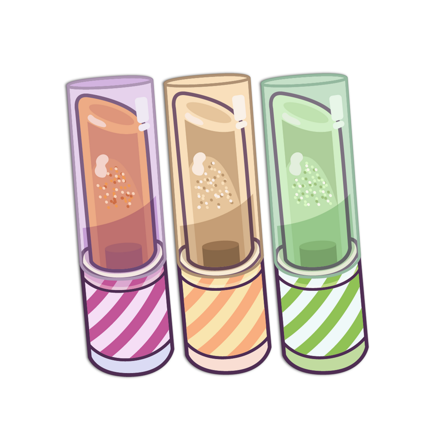 Candy Lipstick Trio - Entry Candies Sticker - The Stkr Store