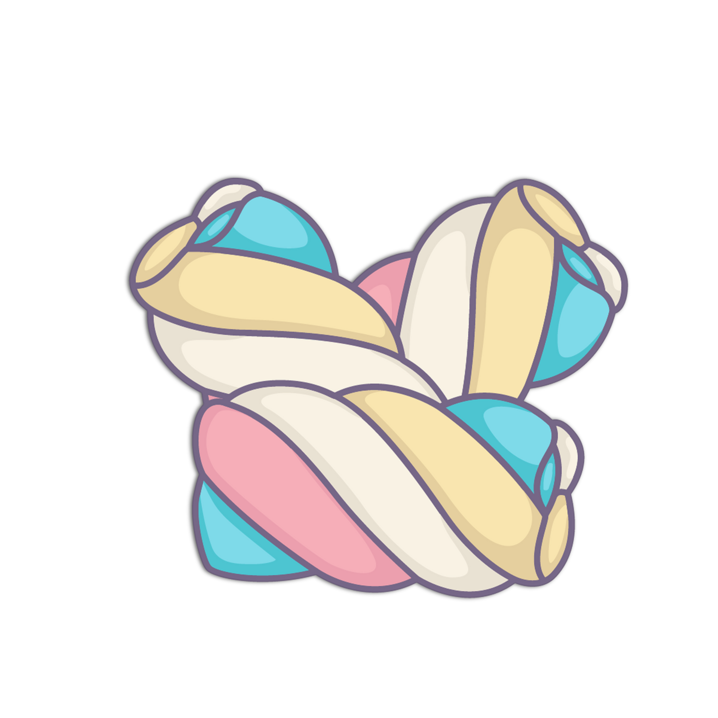 Twisted Marshmallow Braid - Entry Candies Sticker - The Stkr Store