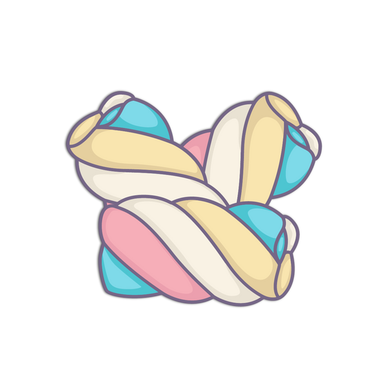 Twisted Marshmallow Braid - Entry Candies Sticker - The Stkr Store