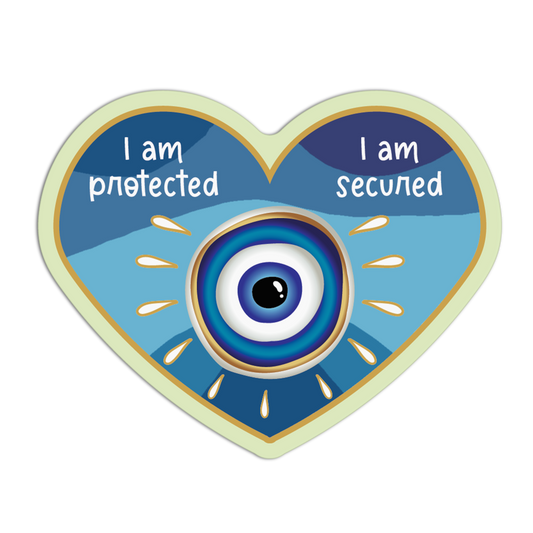 I Am Protected I Am Secured Evil Eye Stickers