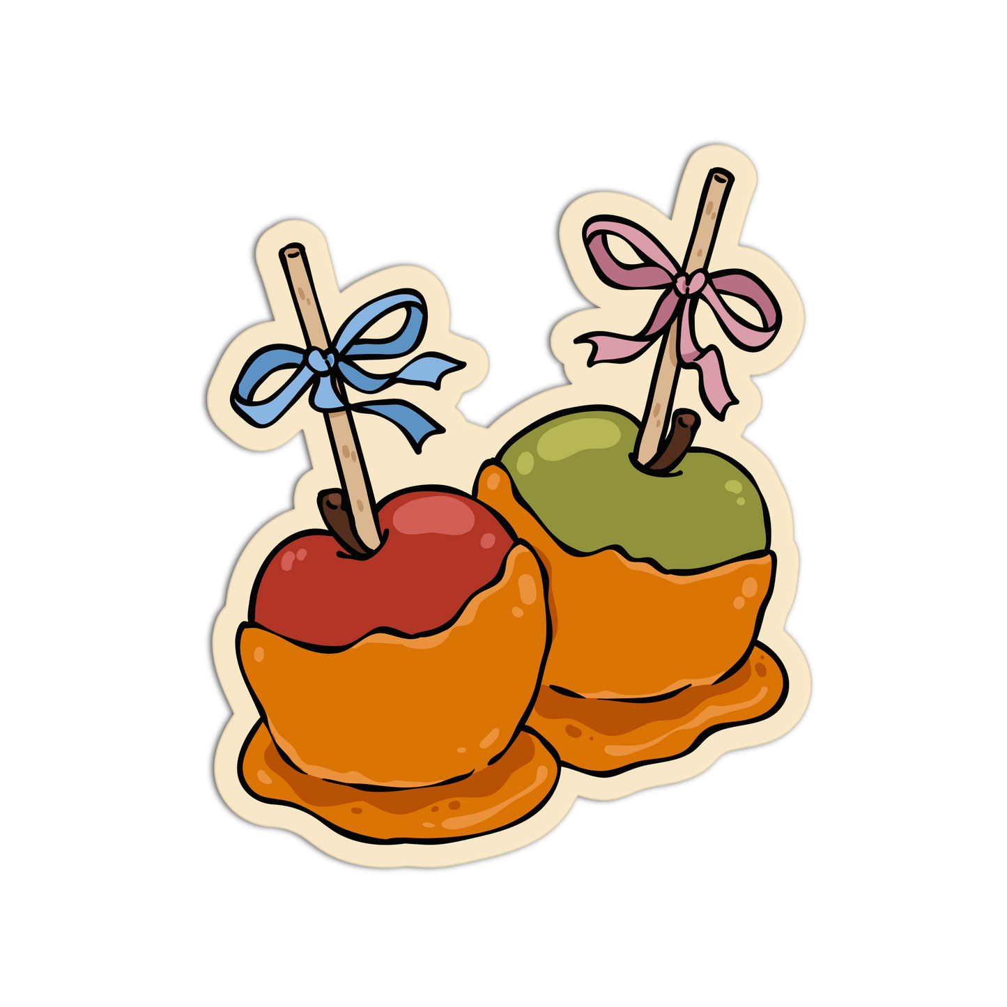 Caramel Apples Fair Carnival Sticker