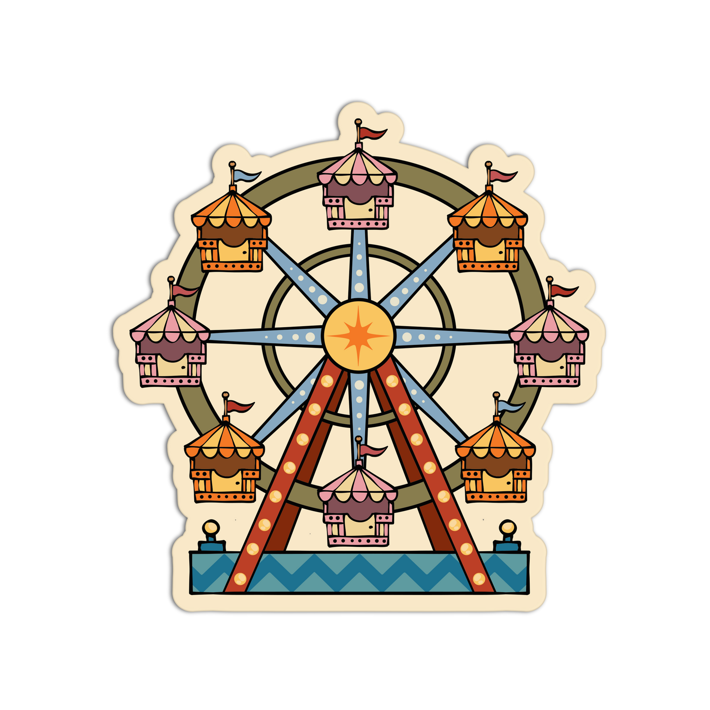 Ferris Wheel Fair Carnival Sticker