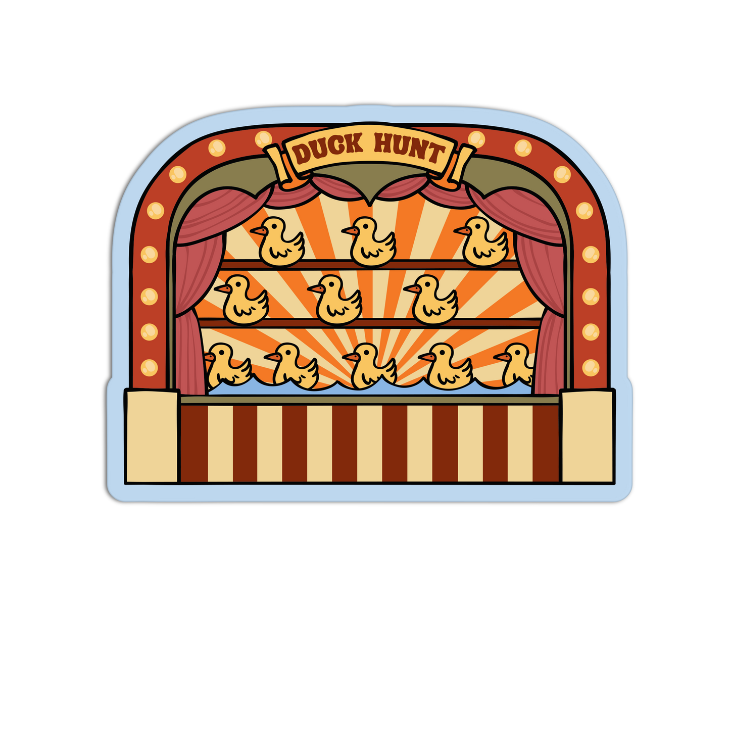 Duck Hunt Fair Carnival Sticker