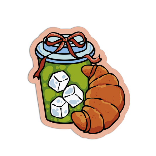 Iced Matcha Fall Coquette Coffee And Matcha Sticker