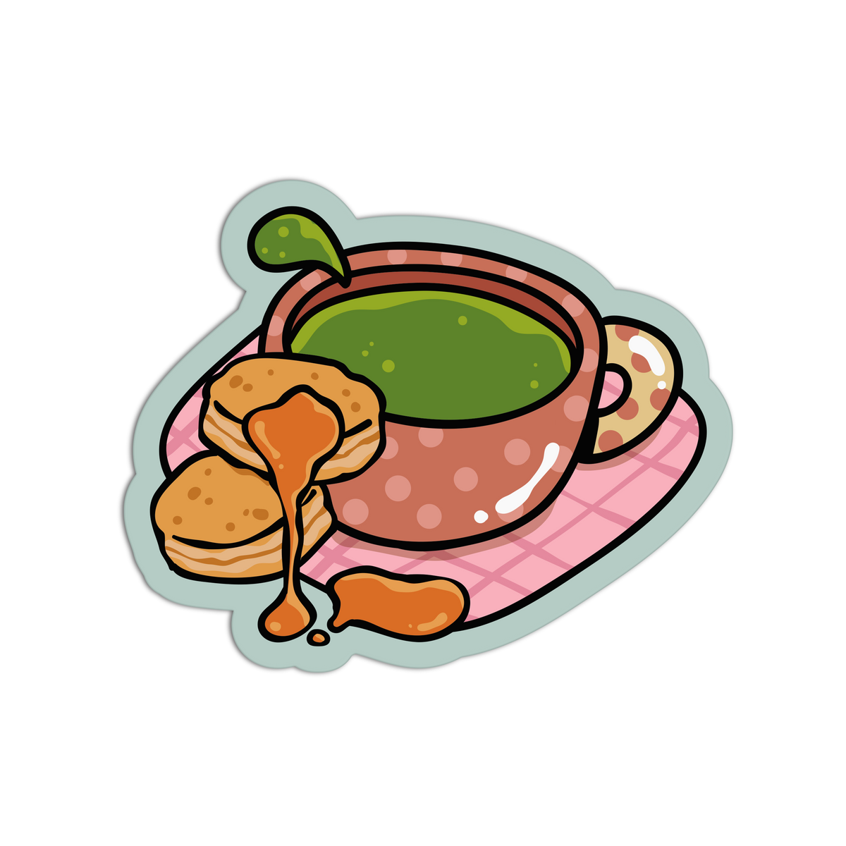 Matcha Treat Fall Coquette Coffee And Matcha Sticker