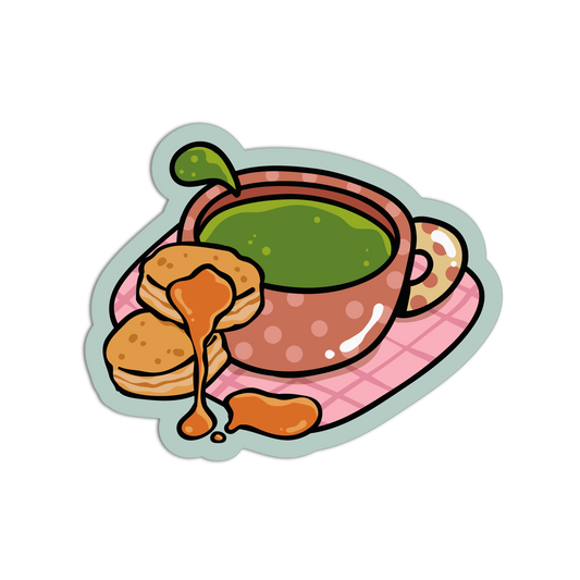 Matcha Treat Fall Coquette Coffee And Matcha Sticker