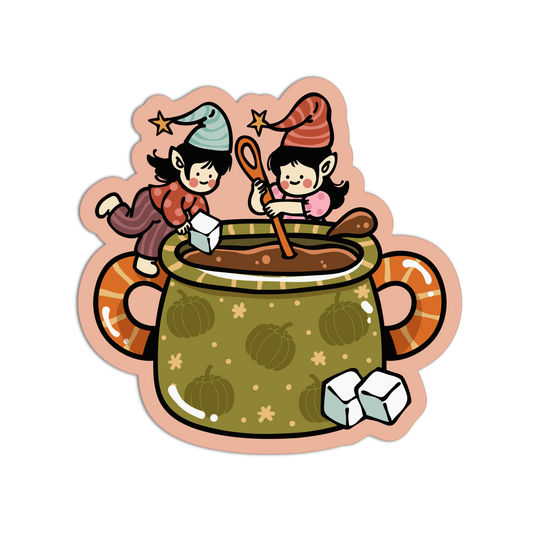 Elves Brewing Coquette Coffee Matcha Sticker