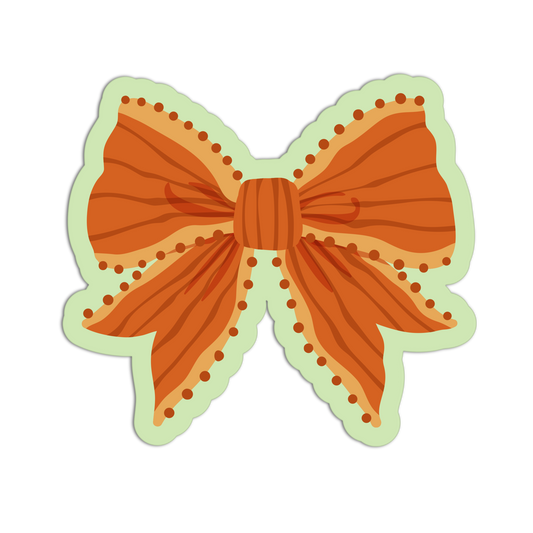 Dotted Edge Fall Theme Ribbon Sticker