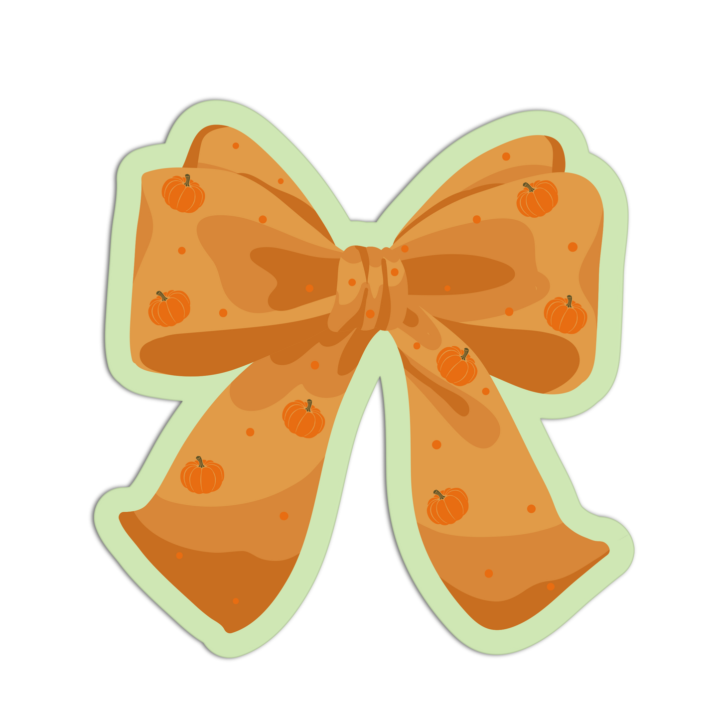 Pumpkin Pattern Fall Theme Ribbon Sticker