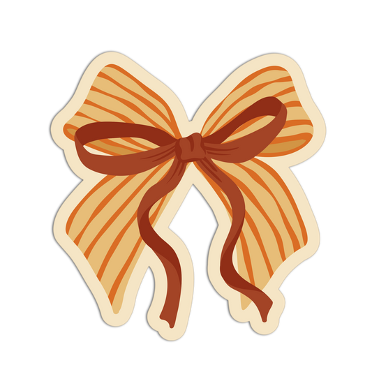 Double Knot Fall Theme Ribbon Sticker