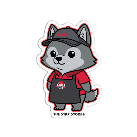 Fresh-Never-Frozen Wolf - Fastfood Animals Sticker - The Stkr Store