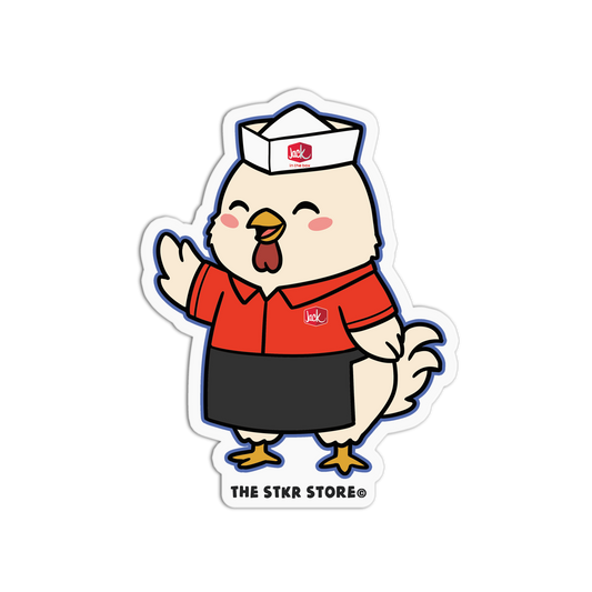 Jack in the Box Chicken - Fastfood Animals Sticker - The Stkr Store