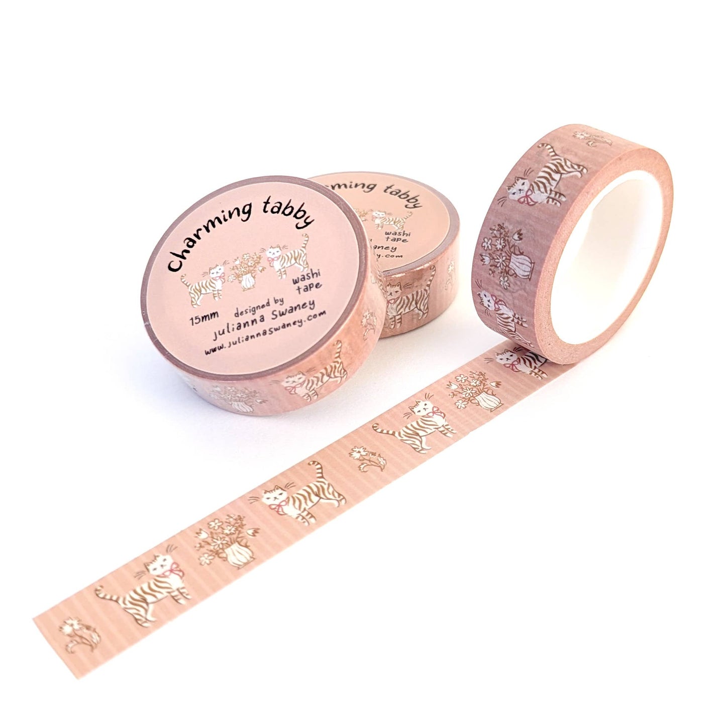 Charming Tabby 15mm Washi Tape