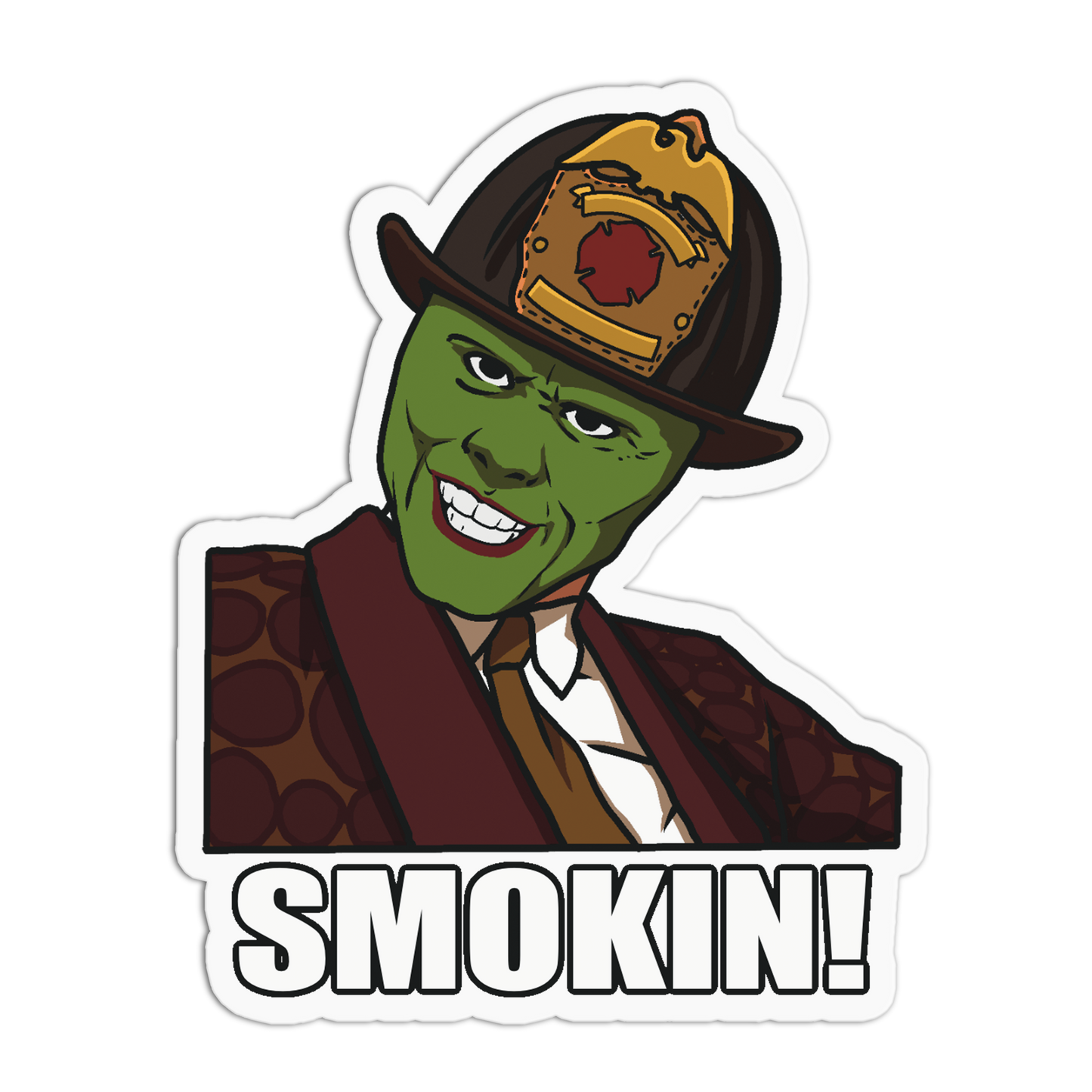 Smokin Mask Firefighter Sticker