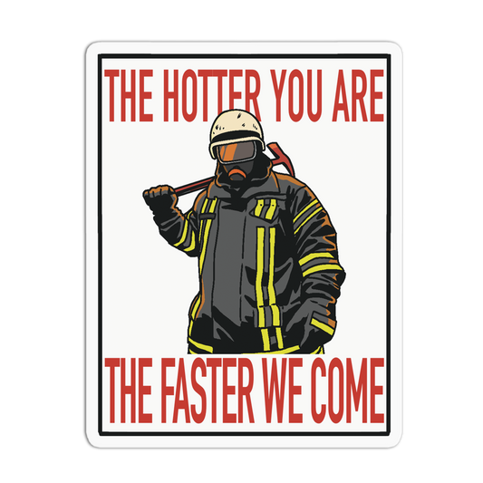 Hot Poster Firefighter Sticker