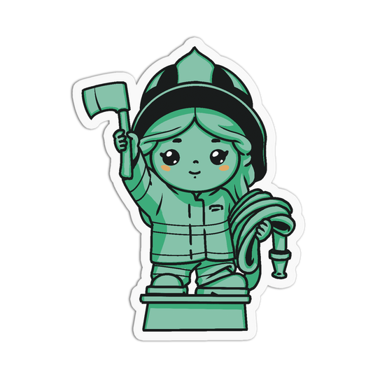 Liberty Statue Firefighter Sticker