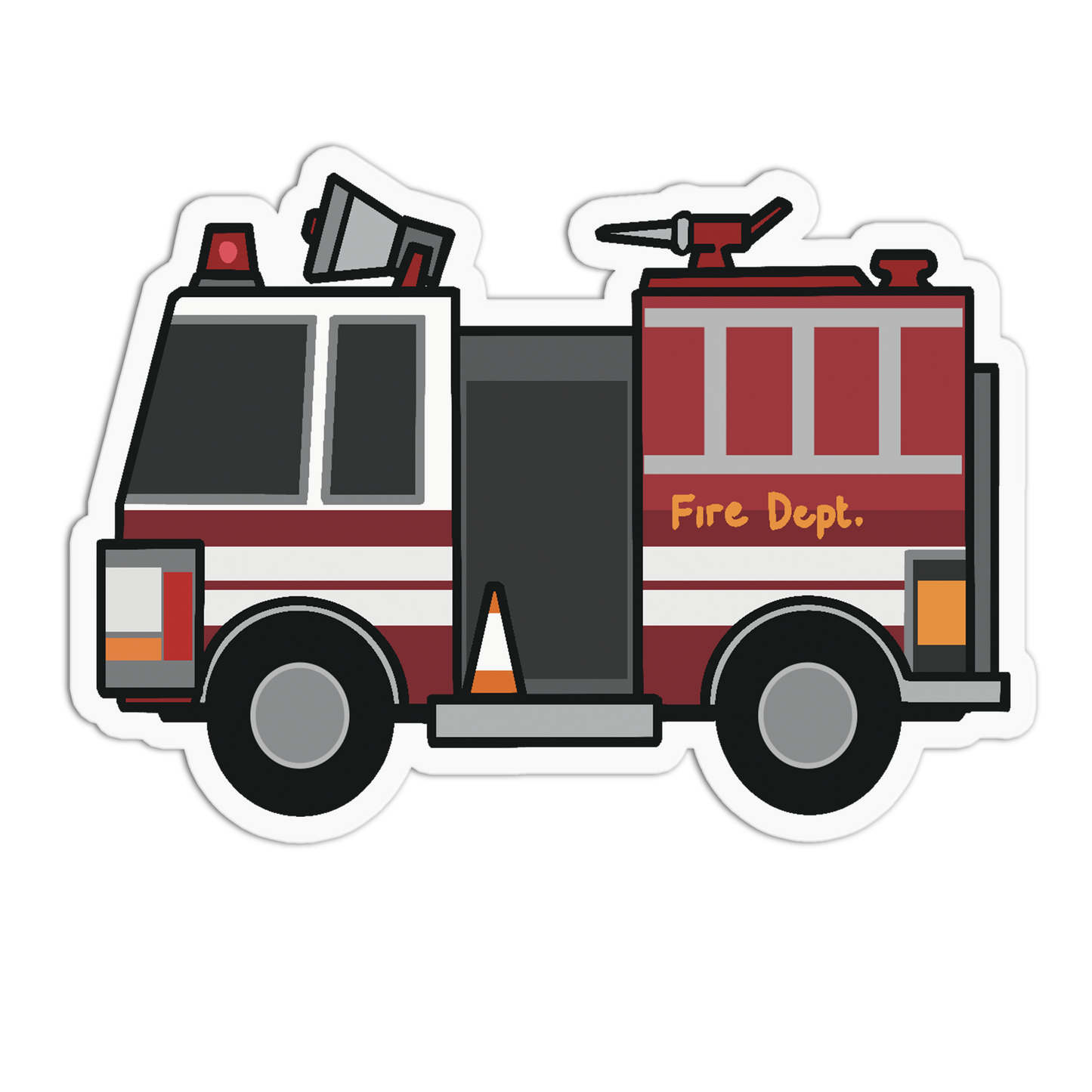 Engine Truck Firefighter Sticker