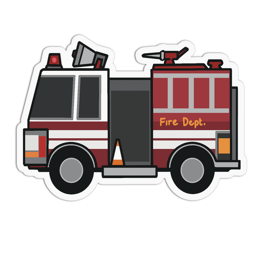 Engine Truck Firefighter Sticker