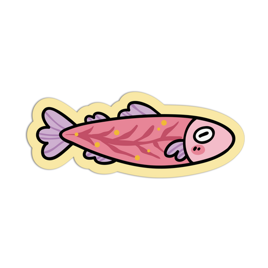 Leafy Pink Salmon - Fishes Stickers