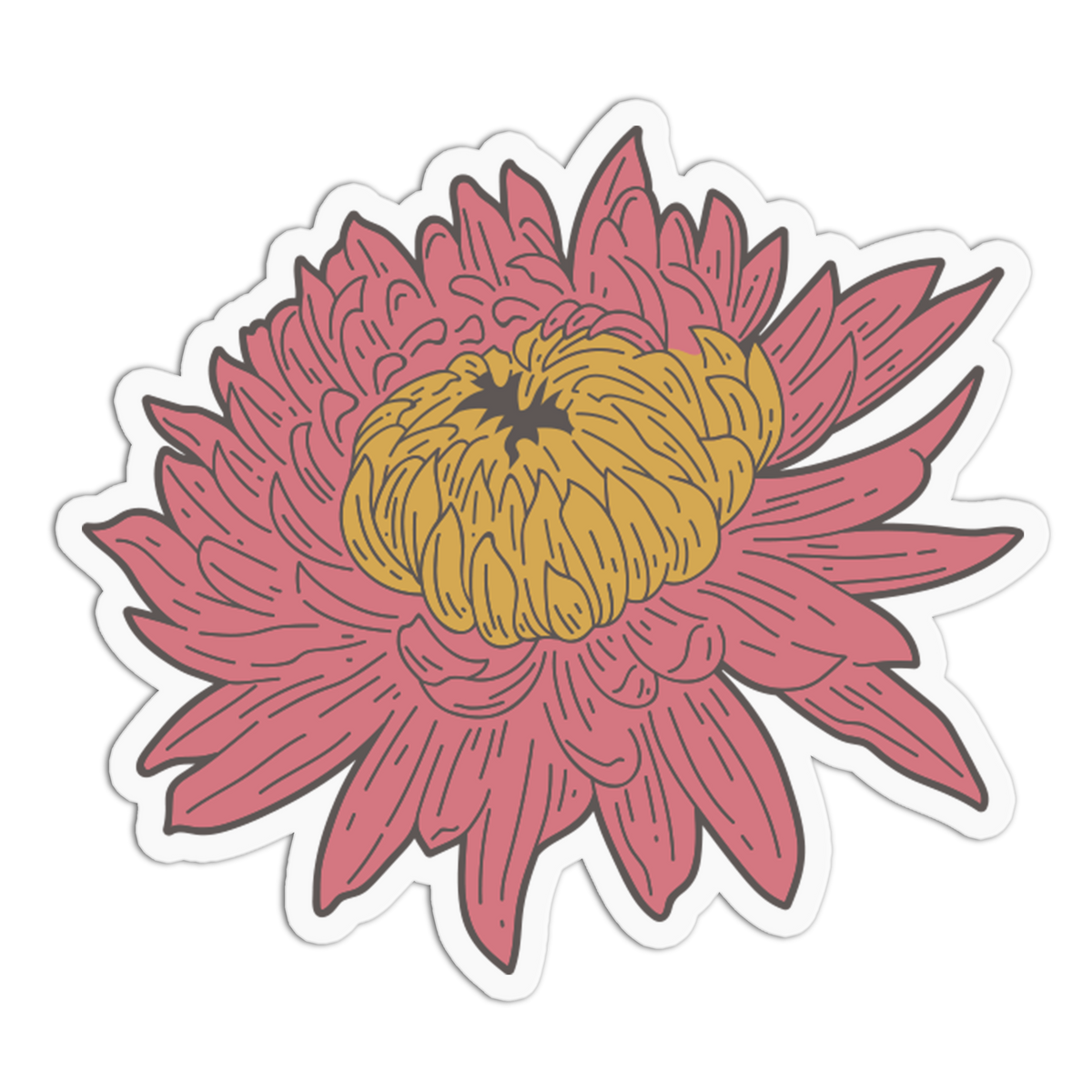 Wild Chrysanthemum Petal - Flower Sticker