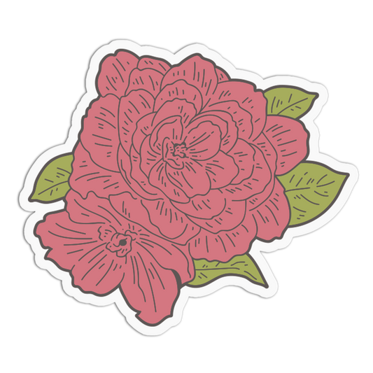 Blooming Camellia Bush - Flower Sticker