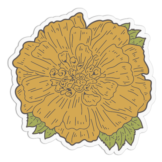 Bright Marigold Bloom - Flower Sticker